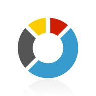 Donut Chart icon on a white background N48