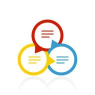 Venn Diagram icon on a white background N27