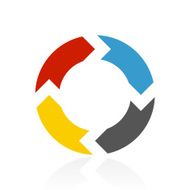 Chevron Chart icon on a white background N40