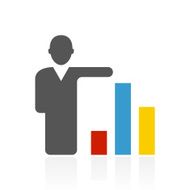 Businessman icon on a white background N116