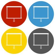 Projector Screen icon on circle buttons N9