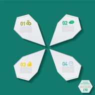Geometric Hexagon Infographic On A Green Base N4