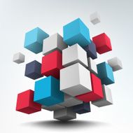 Composition with 3d cubes