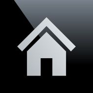 Home icon on a black background N10