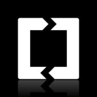 Chevron Chart icon on a black background N16