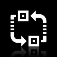 Conveyor icon on a black background N8