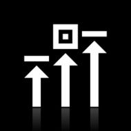 Logistics icon on a black background N12