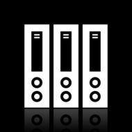 Computer Server icon on a black background