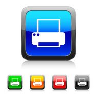 Computer Printer icon on color buttons
