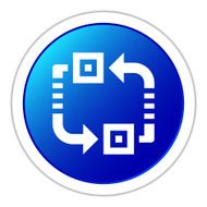 Conveyor icon on a round button N39