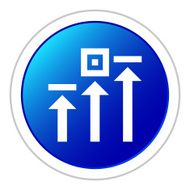 Logistics icon on a round button N50