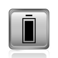 Battery icon on a square button