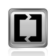 Chevron Chart icon on a square button N30