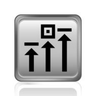Logistics icon on a square button N22