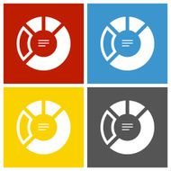 Donut Chart icon on square buttons N15