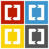 Chevron Chart icon on square buttons N18