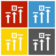 Logistics icon on square buttons N13