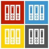 Computer Server icon on square buttons
