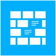 Wall icon on a blue background N6