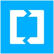 Chevron Chart icon on a blue background N9