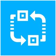 Conveyor icon on a blue background N5
