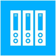 Computer Server icon on a blue background