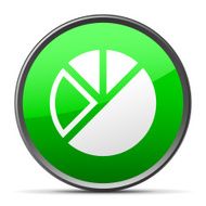 Pie Chart icon on a round button N40