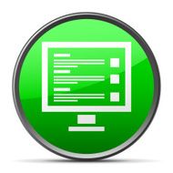 Computer icon on a round button N3