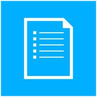 Document icon on a blue background N16