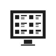 Computer icon on a white background