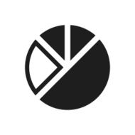 Pie Chart icon on a white background N26