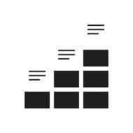 Bar Graph icon on a white background N111