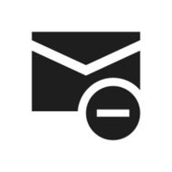Email icon on a white background