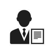 Businessman icon on a white background N118