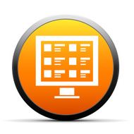 Computer icon on a round button N5