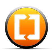 Chevron Chart icon on a round button N65