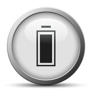 Battery icon on a silver button