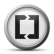 Chevron Chart icon on a silver button N6