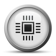 Computer Chip icon on a silver button N2