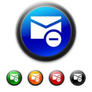Email icon on round buttons
