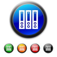 Computer Server icon on round buttons