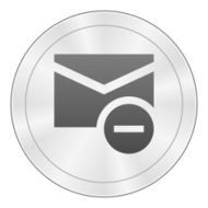 Email icon on a round button N4