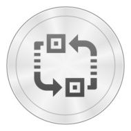 Conveyor icon on a round button N42