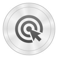 Target icon on a round button N62