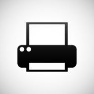 Computer Printer icon on a white background