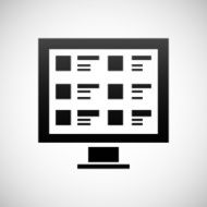 Computer icon on a white background N3