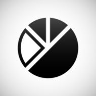 Pie Chart icon on a white background N27