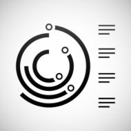 Radial Bar Graph icon on a white background N2