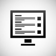 Computer icon on a white background N4