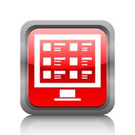 Computer icon on a square button N5